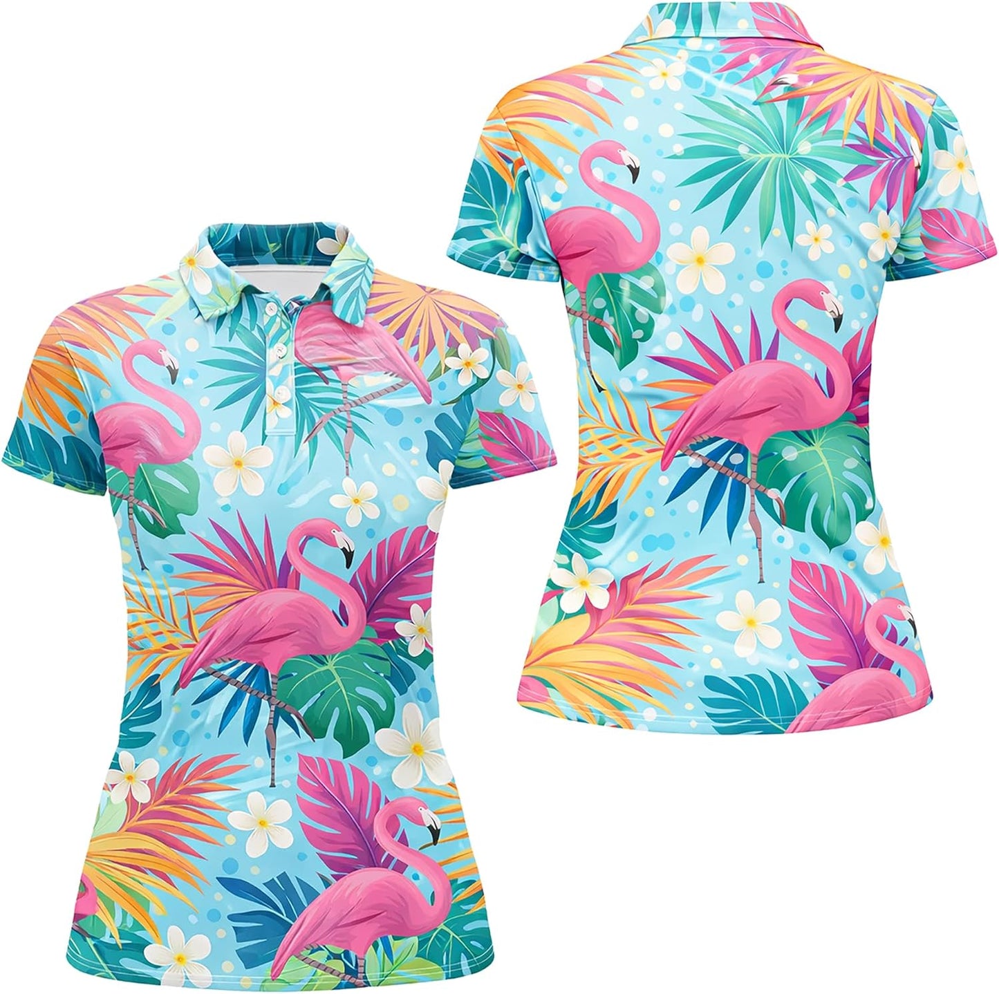 GIA26030904 FlamingoTropicalGolfPoloShirtWomenHawaiianFlamingoFloralPerformancePolo1.jpg