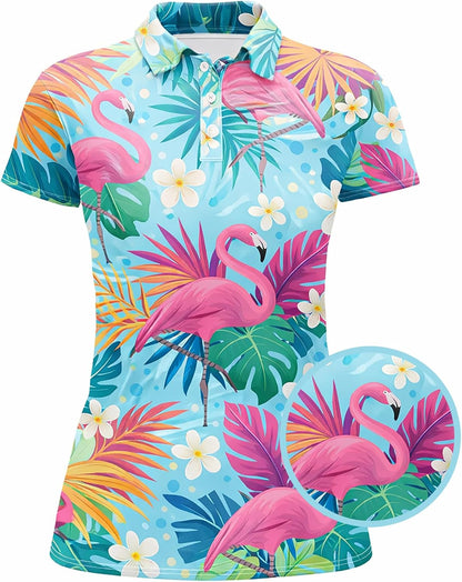 GIA26030904 FlamingoTropicalGolfPoloShirtWomenHawaiianFlamingoFloralPerformancePolo4.jpg
