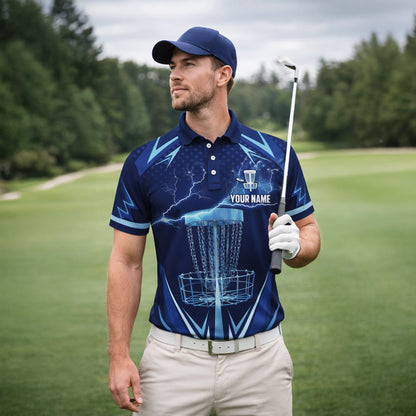 Disc Golf Polo Shirt Personalized Name Performance Blue Lightning Disc Golf Basket Shirt Unisex GIA26031903_5.jpg
