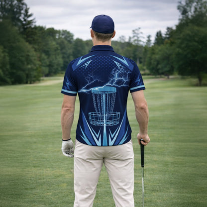 Disc Golf Polo Shirt Personalized Name Performance Blue Lightning Disc Golf Basket Shirt Unisex GIA26031903_7.jpg