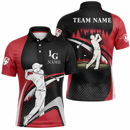 Golf Polo Shirt Custom Name Team Name Black Red Golfer Performance Polo Shirt GIA26031905_1.jpg