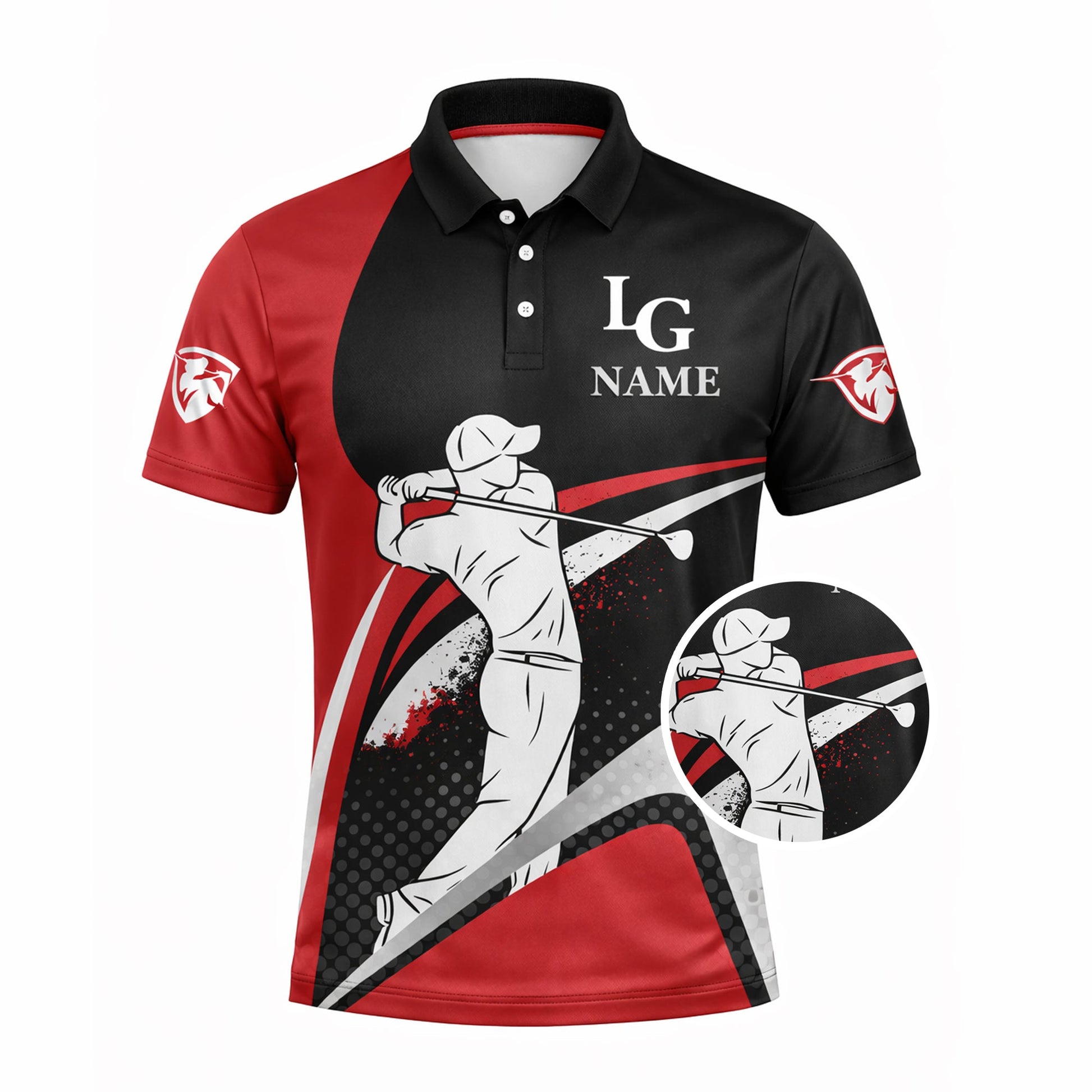 Golf Polo Shirt Custom Name Team Name Black Red Golfer Performance Polo Shirt GIA26031905_2.jpg