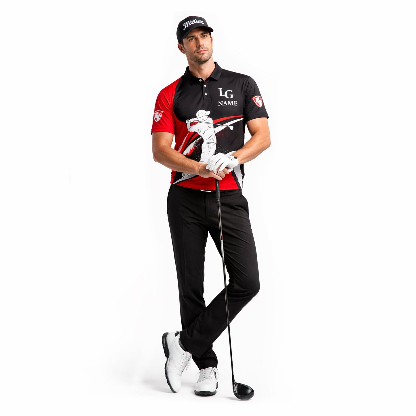 Golf Polo Shirt Custom Name Team Name Black Red Golfer Performance Polo Shirt GIA26031905_6.jpg