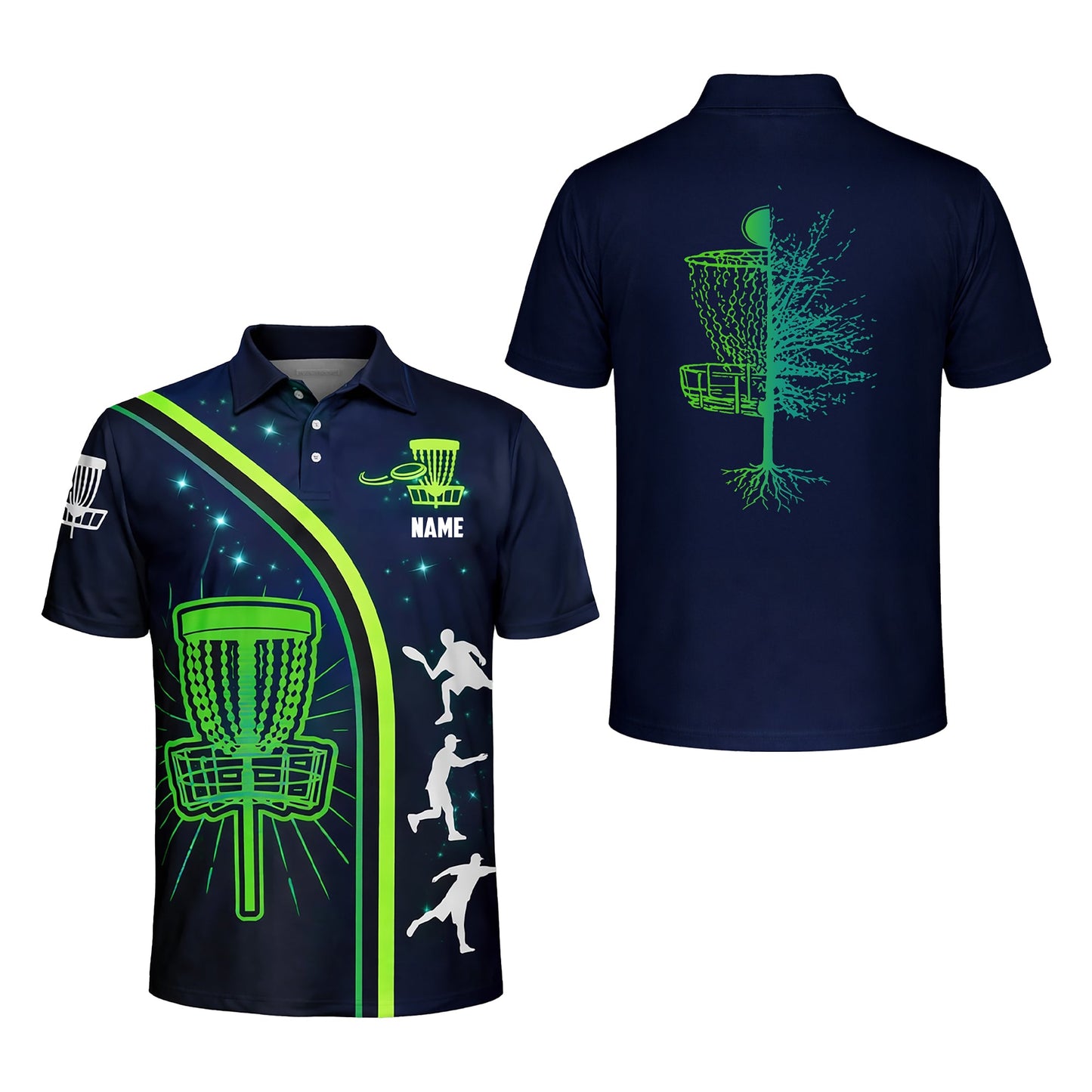 Custom Disc Golf Polo Shirt Glow Basket Design Personalized Name Performance Sports Polo GIA26032001_1.jpg