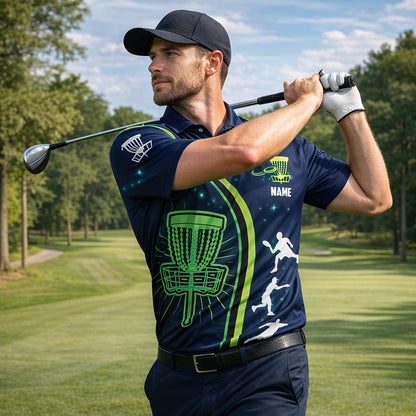 Custom Disc Golf Polo Shirt Glow Basket Design Personalized Name Performance Sports Polo GIA26032001_5.jpg