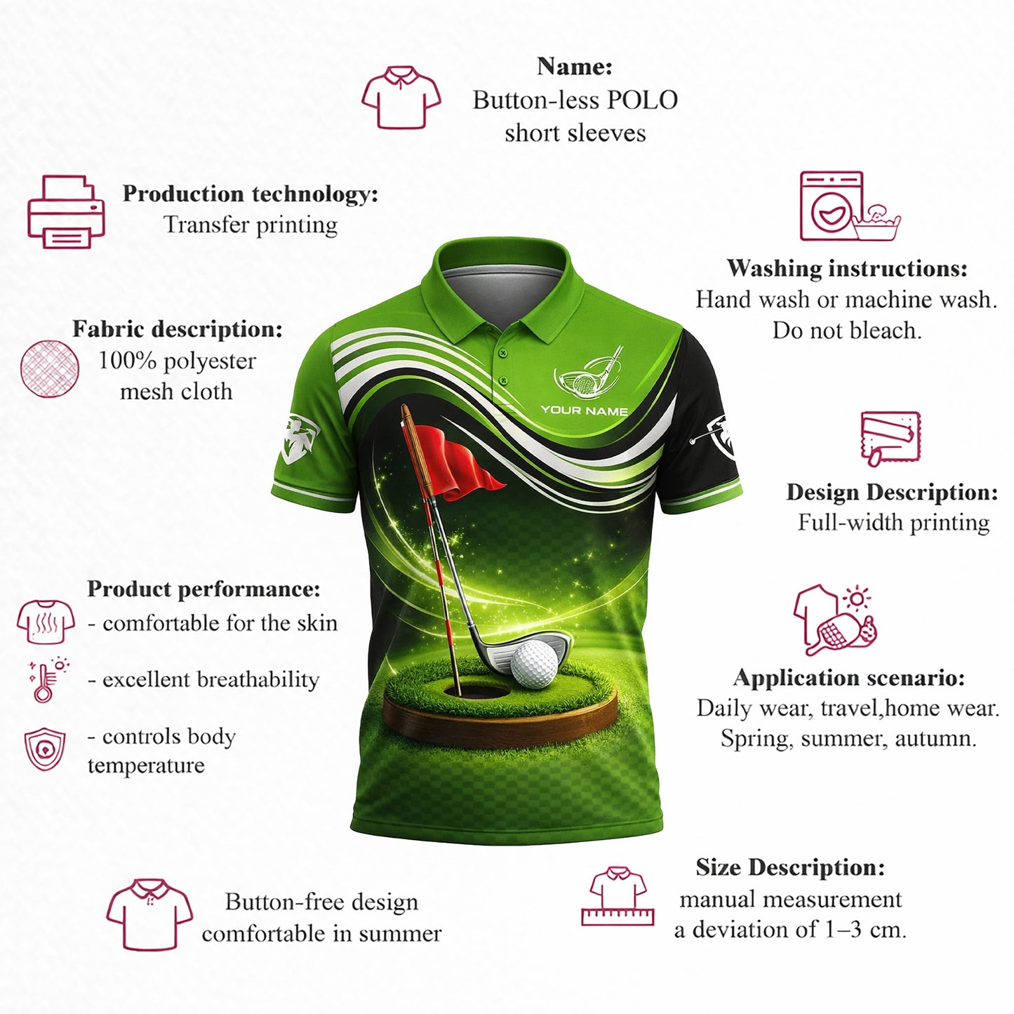 Personalized Golf Polo Shirt Custom Name Green Performance Golf Shirt Men Sport Polo GIA26032002_4.jpg