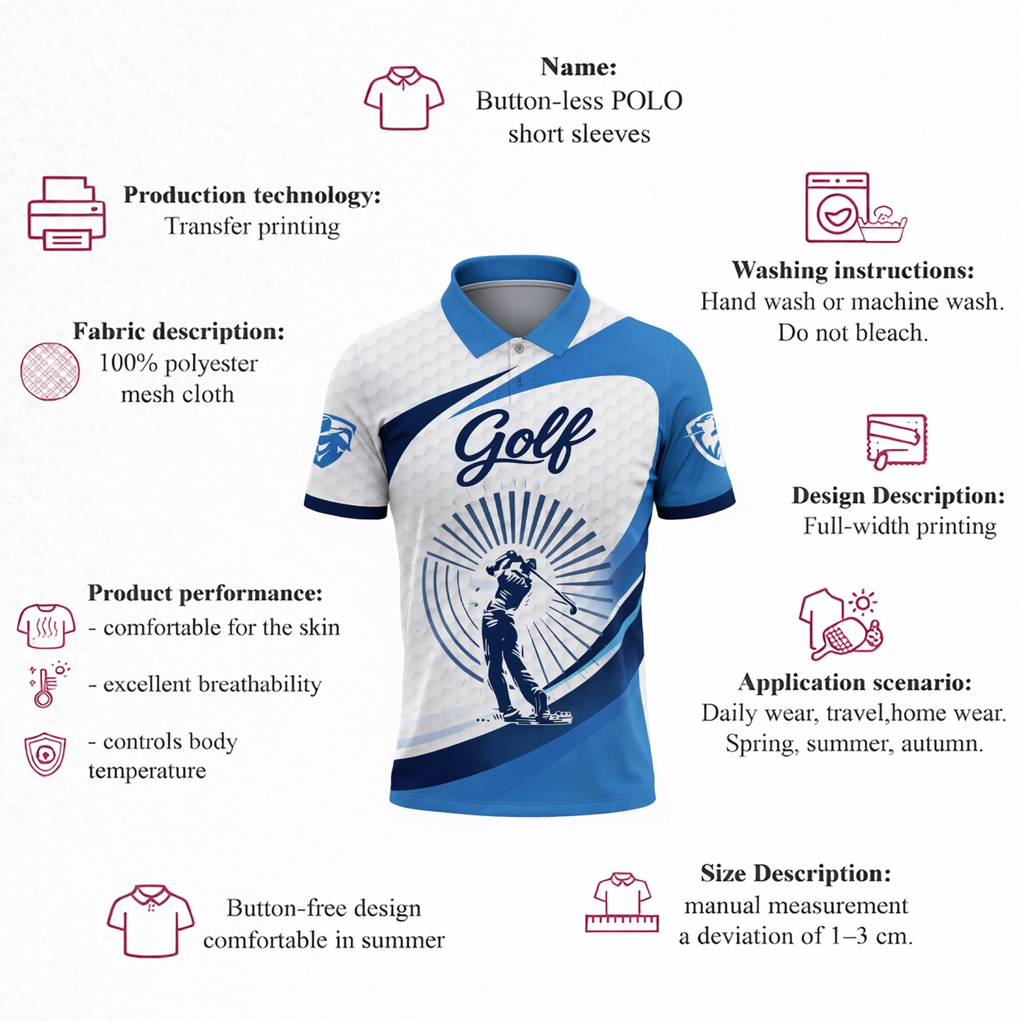 Golf Polo Shirt Men Performance Golf Shirt Breathable Athletic Polo Blue White Sportswear GIA26032003_4.jpg