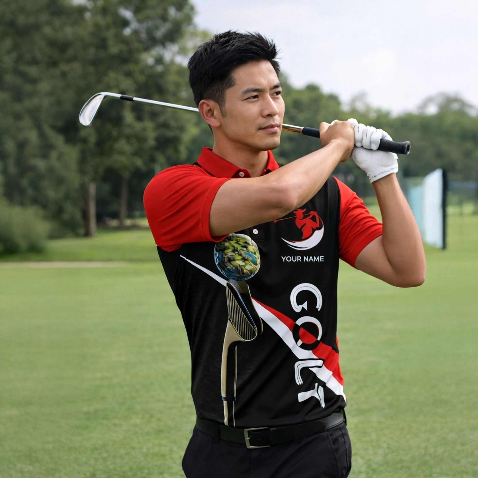 Custom Golf Polo Shirt Personalized Name Performance Golf Shirt Breathable Athletic Polo Black Red GIA26032103_5.jpg
