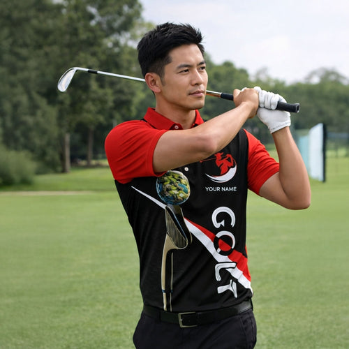 Custom Golf Polo Shirt Personalized Name Performance Golf Shirt Breathable Athletic Polo Black Red GIA26032103_5.jpg