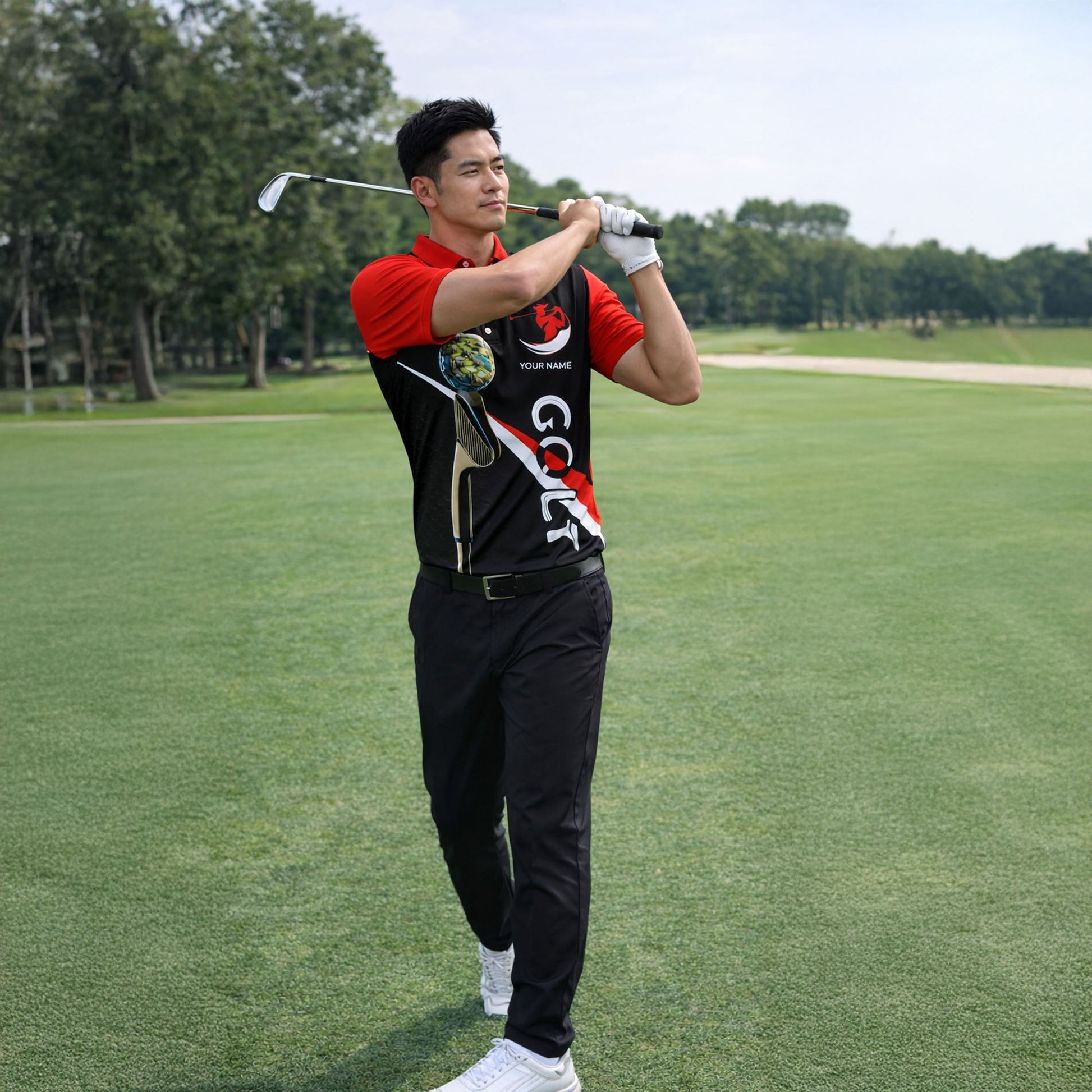 Custom Golf Polo Shirt Personalized Name Performance Golf Shirt Breathable Athletic Polo Black Red GIA26032103_6.jpg