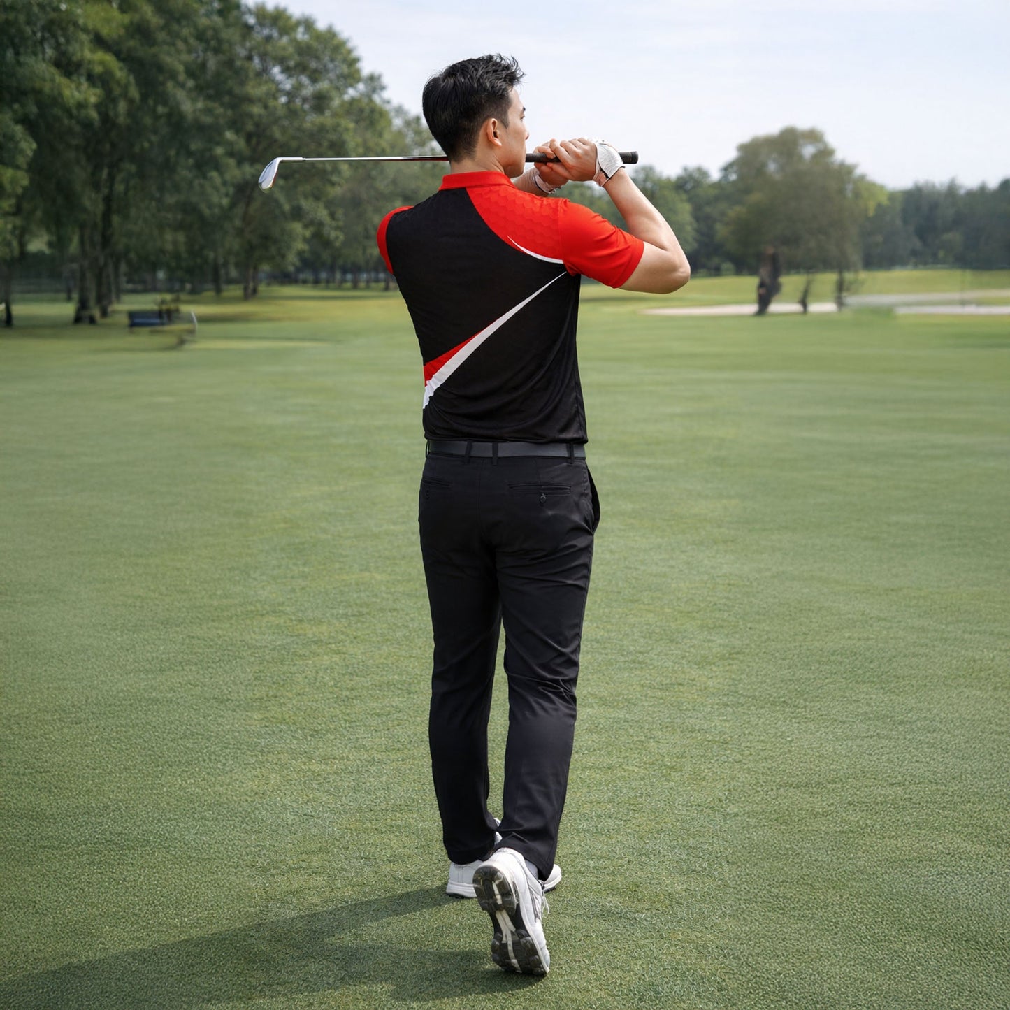 Custom Golf Polo Shirt Personalized Name Performance Golf Shirt Breathable Athletic Polo Black Red GIA26032103_7.jpg