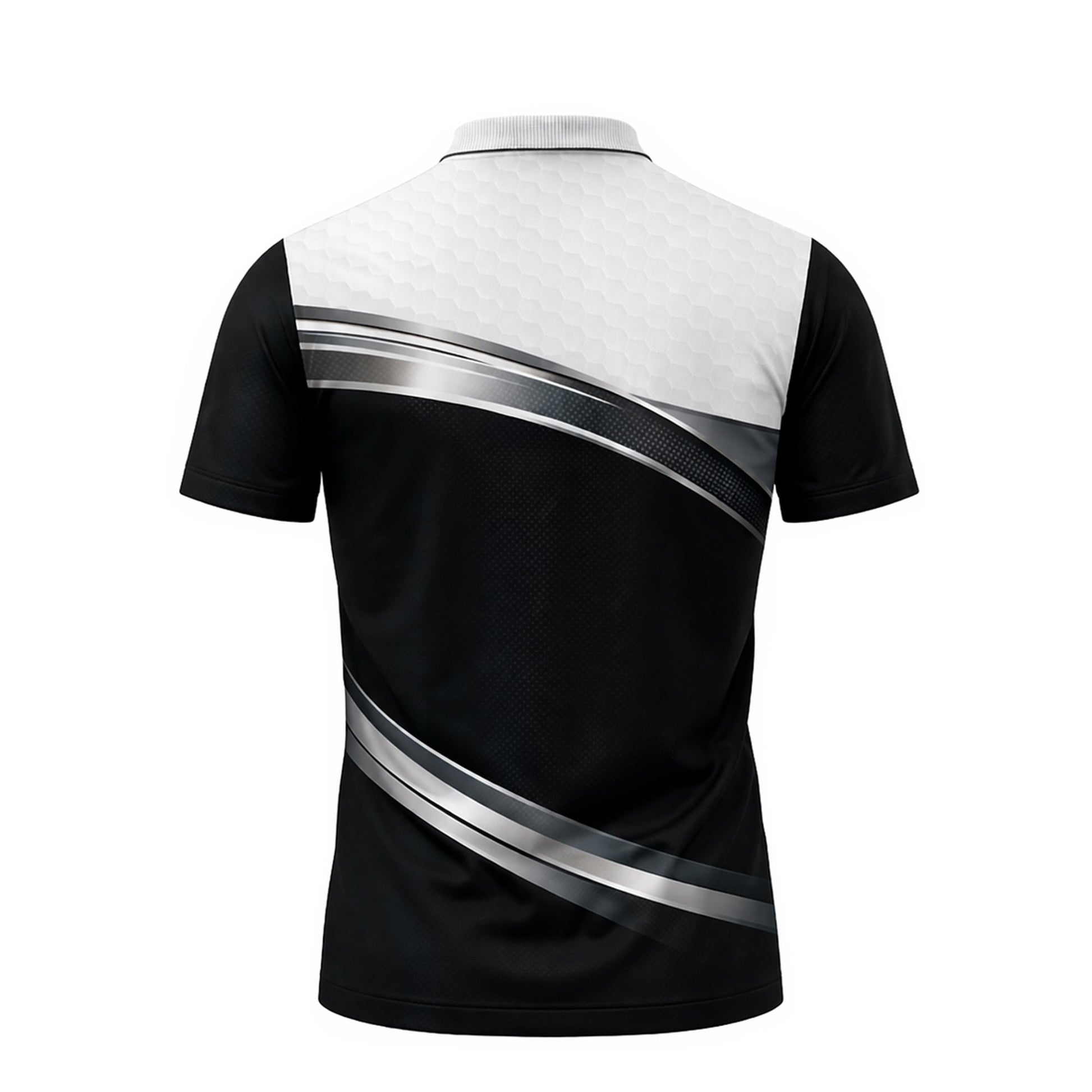 Custom Golf Polo Shirt 3D Golf Ball Black White Performance Polo Personalized Name Shirt GIA26032301_3.jpg