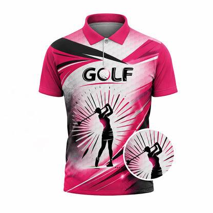Women Golf Polo Shirt Pink Black Performance Shirt Golf Swing Graphic Athletic Polo GIA26032304_2_2.jpg