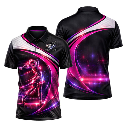 Women Golf Polo Shirt Personalized Name Neon Golf Player Performance Polo Pink Black Gradient GIA26032402_1.jpg