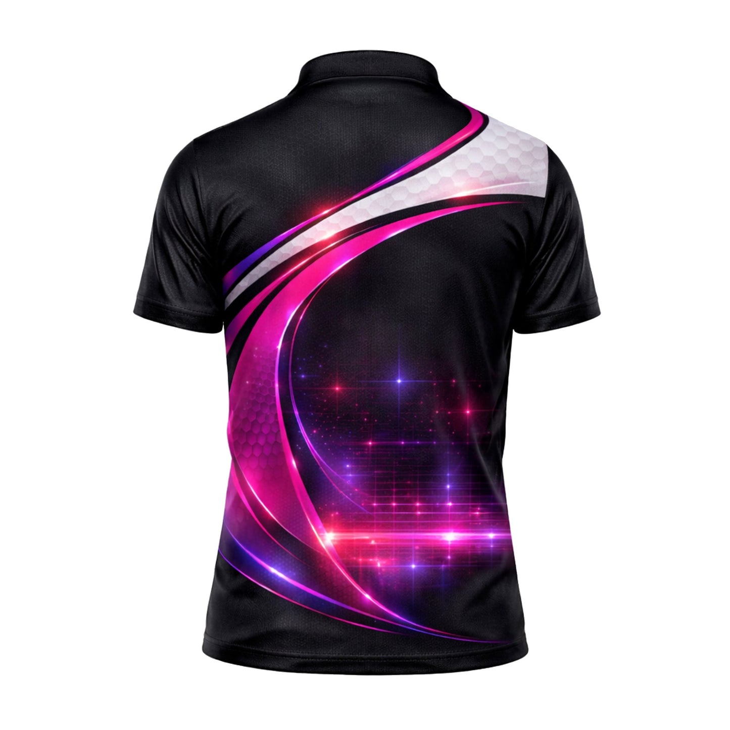 Women Golf Polo Shirt Personalized Name Neon Golf Player Performance Polo Pink Black Gradient GIA26032402_3.jpg