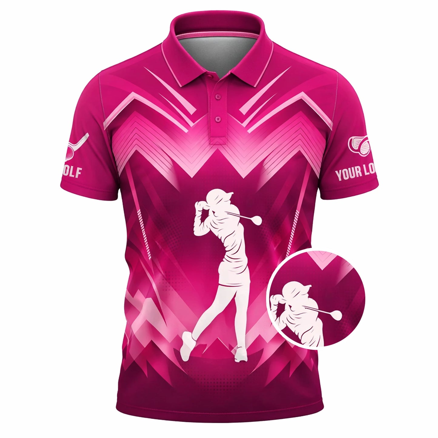 Women Golf Polo Shirt Custom Name Pink Gradient Performance Polo Sport Shirt GIA26032501_2.jpg