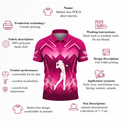 Women Golf Polo Shirt Custom Name Pink Gradient Performance Polo Sport Shirt GIA26032501_4.jpg