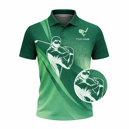 Golf Polo Shirt Personalized Name Green Gradient Golfer Swing Performance Polo Unisex GIA26032502_2.jpg