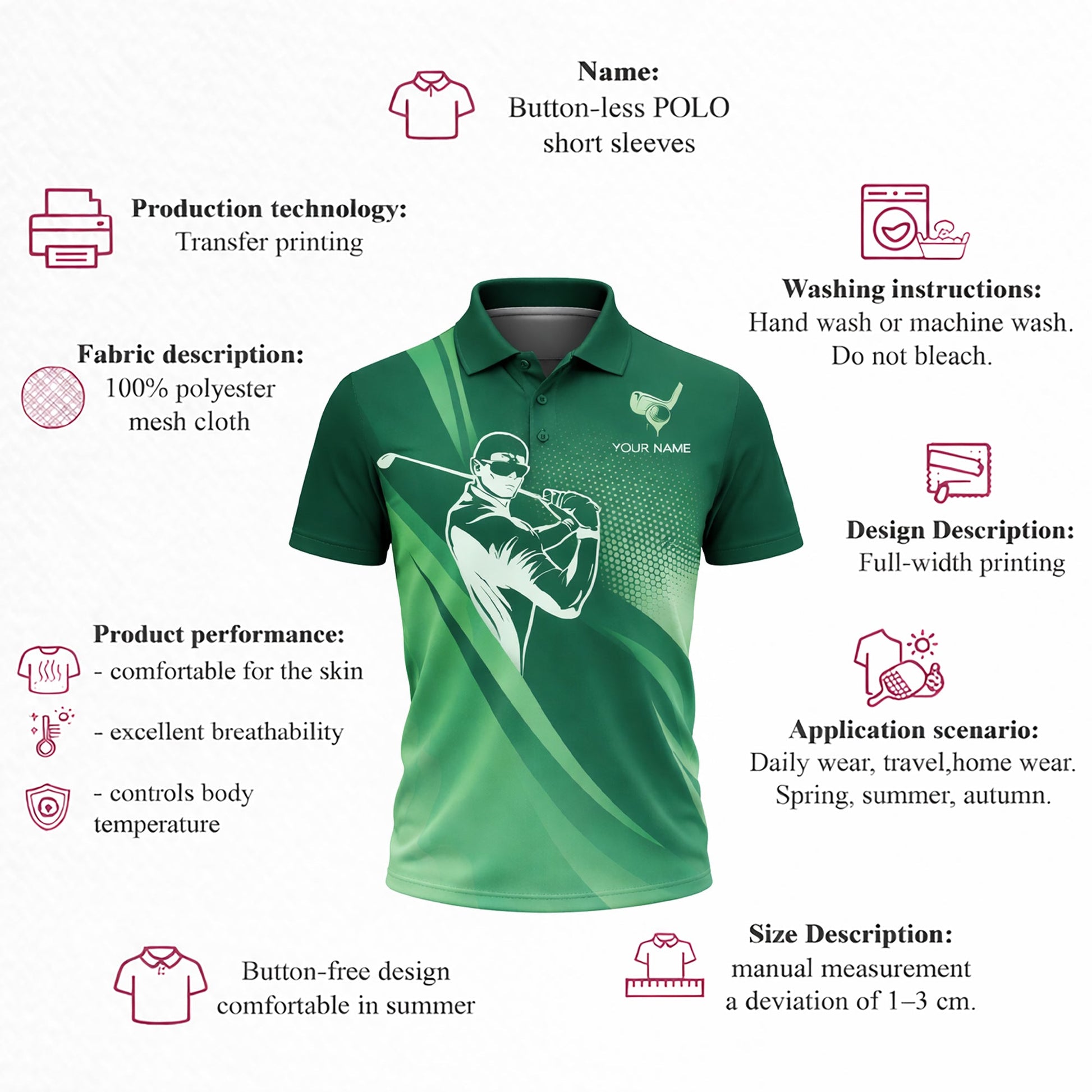 Golf Polo Shirt Personalized Name Green Gradient Golfer Swing Performance Polo Unisex GIA26032502_4.jpg