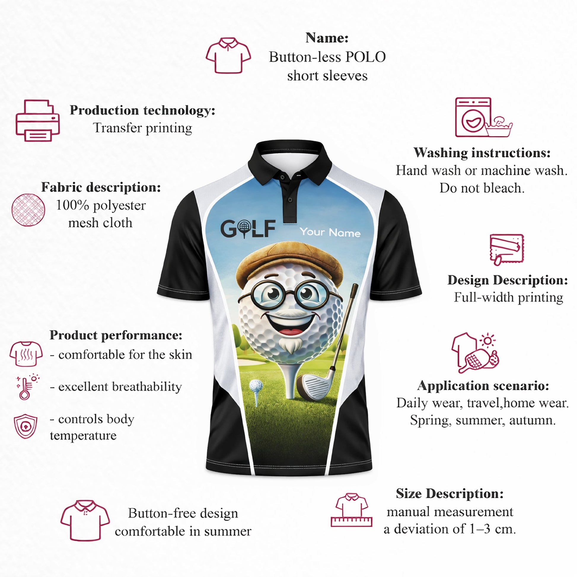 Funny Golf Polo Shirt Cartoon Golf Ball Grandpa Personalized Name Cute Golfer Performance Polo Men Women GIA26032504_4.jpg