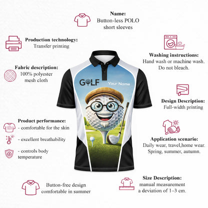 Funny Golf Polo Shirt Cartoon Golf Ball Grandpa Personalized Name Cute Golfer Performance Polo Men Women GIA26032504_4.jpg