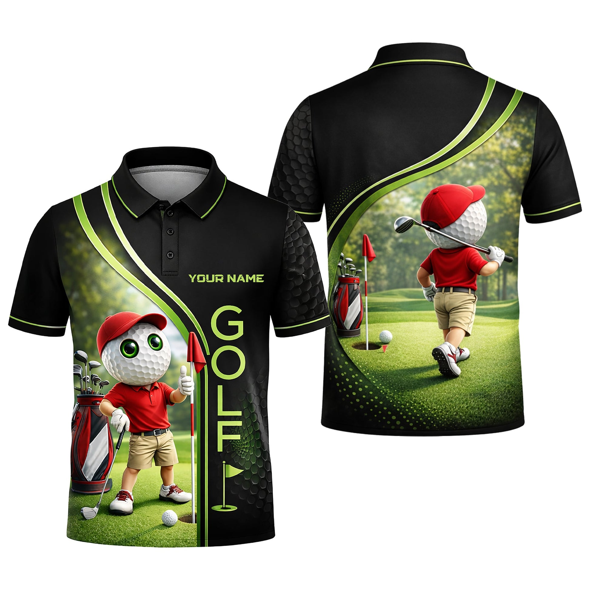 Funny Golf Polo Shirt Custom Name Cartoon Golf Ball Player 3D Performance Polo GIA26032505_1.jpg