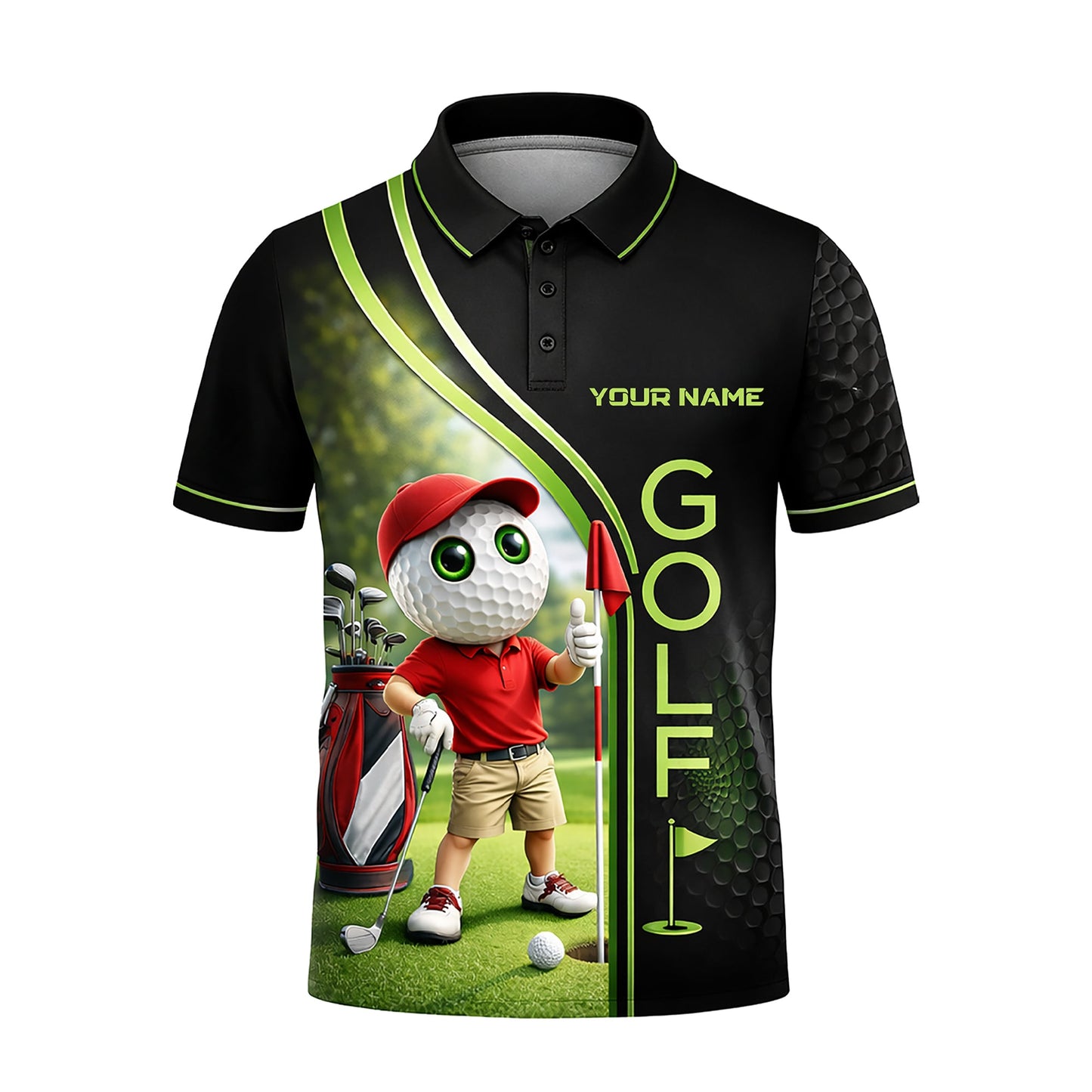 Funny Golf Polo Shirt Custom Name Cartoon Golf Ball Player 3D Performance Polo GIA26032505_2.jpg