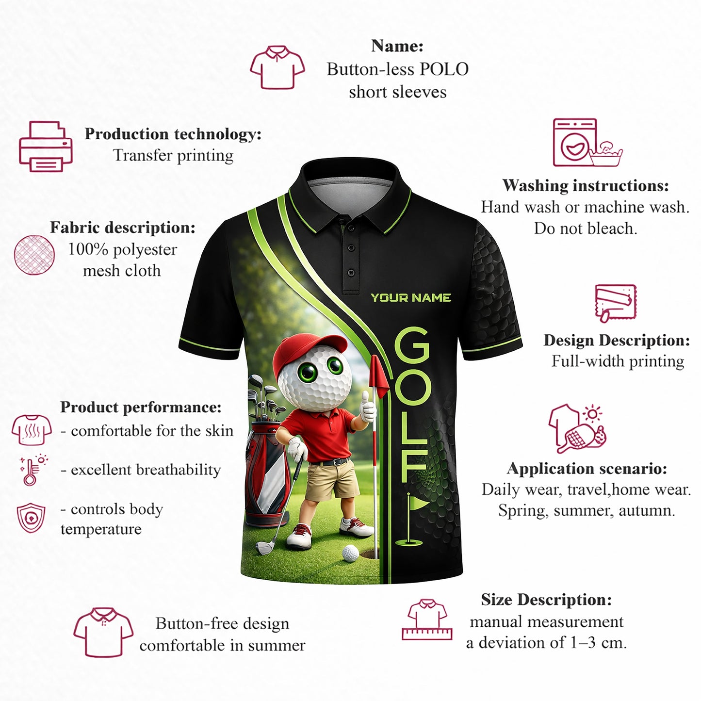 Funny Golf Polo Shirt Custom Name Cartoon Golf Ball Player 3D Performance Polo GIA26032505_4.jpg