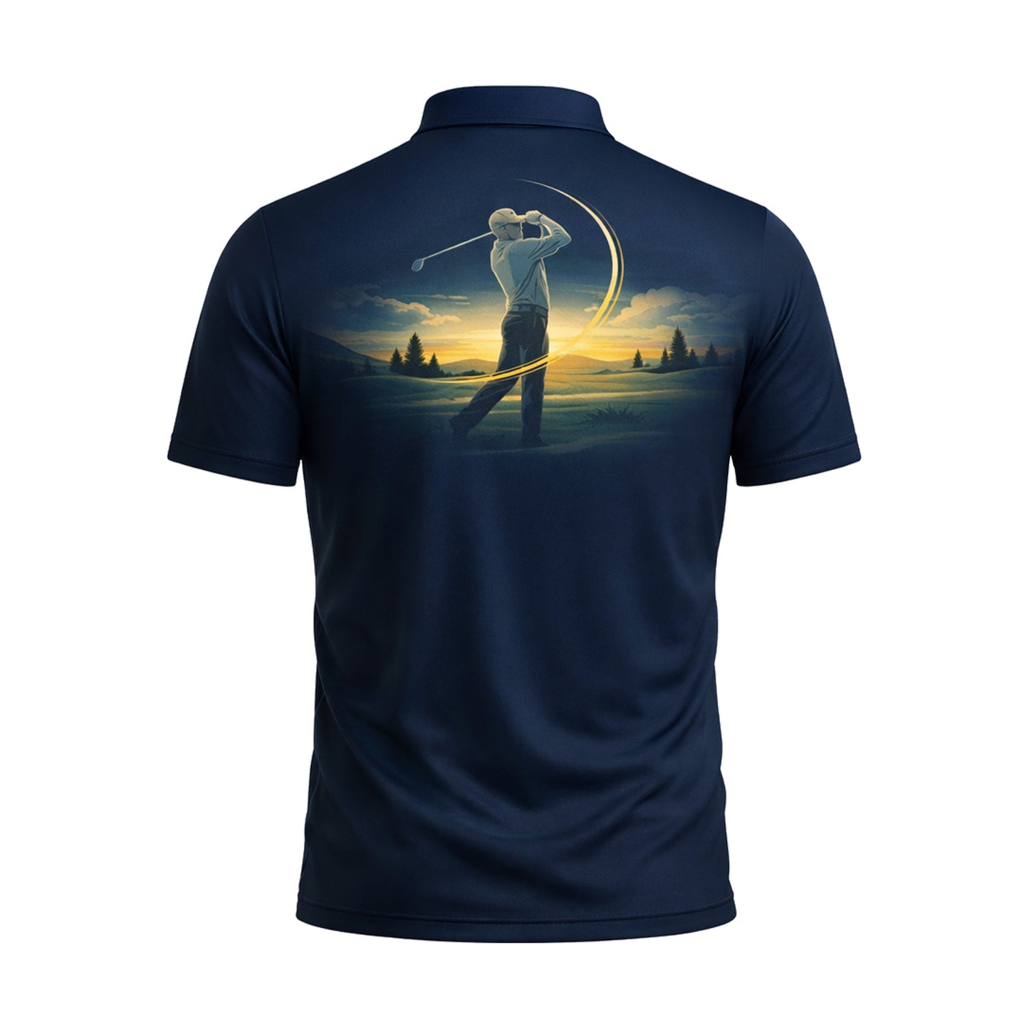 Golf Polo Shirt Personalized Name Scenic Golf Ball Hole Design Performance Shirt Unisex GIA26032601_3.jpg