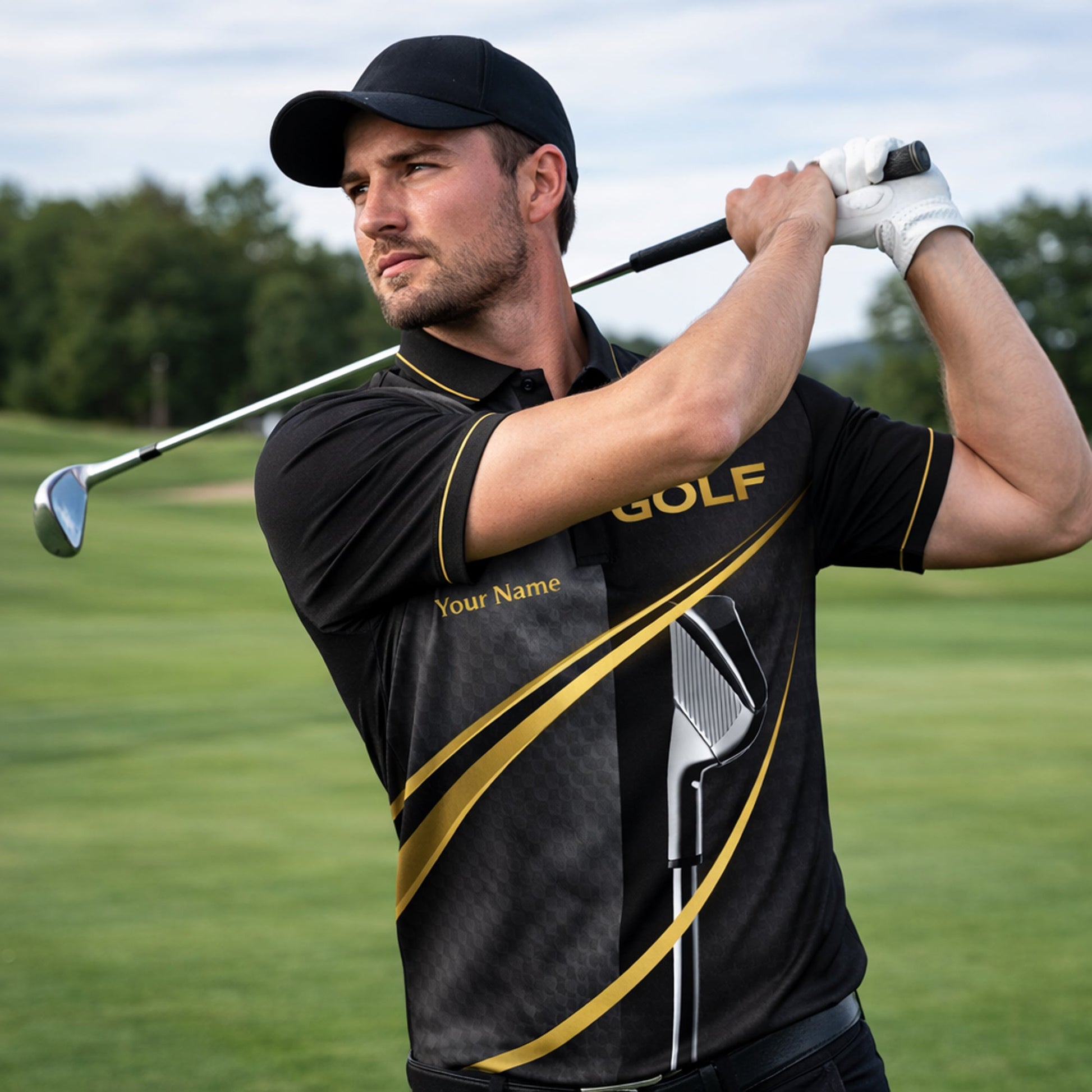 Custom Name Golf Polo Shirt Black Gold Performance Polo for Men Women Personalized Golf Shirt GIA26032603_5.jpg