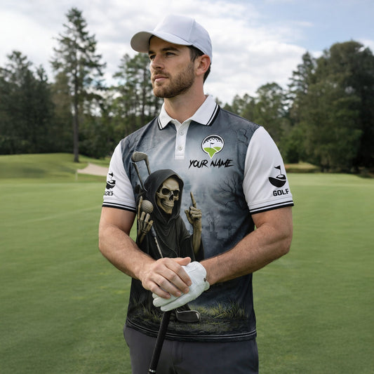 Funny Skull Golf Polo Shirt Custom Name Swing Swear Look For Ball Repeat Performance Shirt GIA26032605_5.jpg