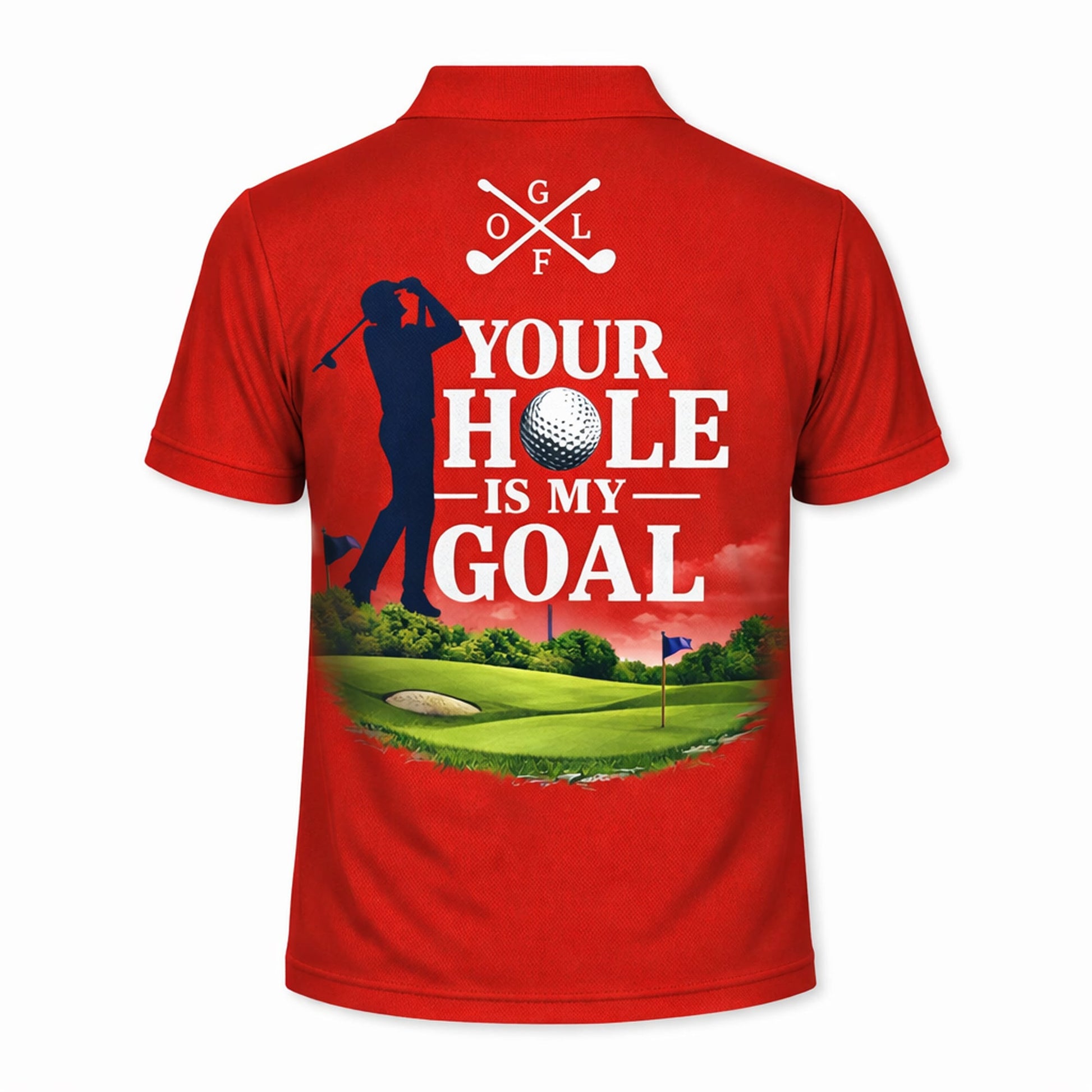 Custom Golf Polo Shirt Funny Golfer Design Your Hole Is My Goal Personalized Name Performance Polo Red GIA26032701_3.jpg