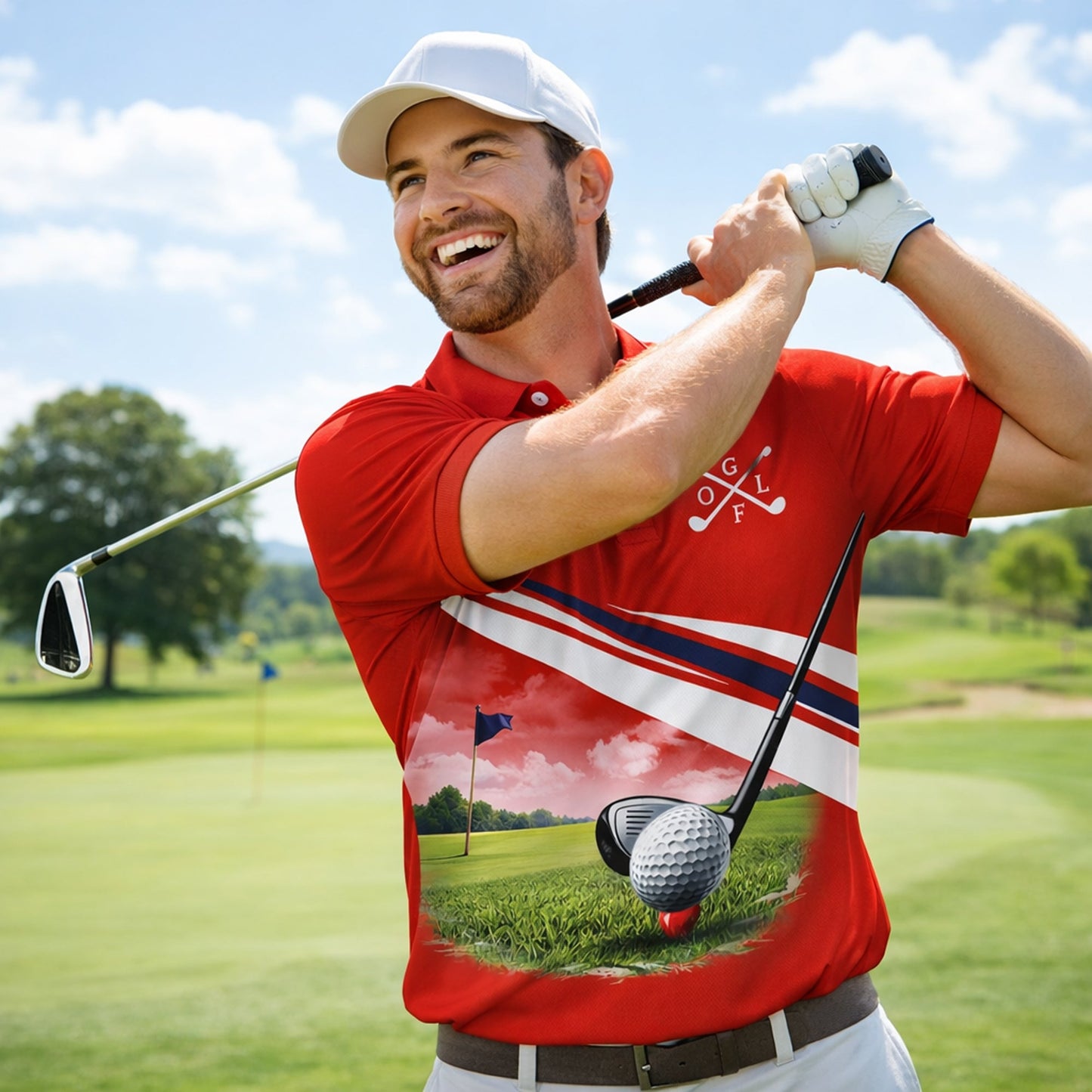 Custom Golf Polo Shirt Funny Golfer Design Your Hole Is My Goal Personalized Name Performance Polo Red GIA26032701_5.jpg
