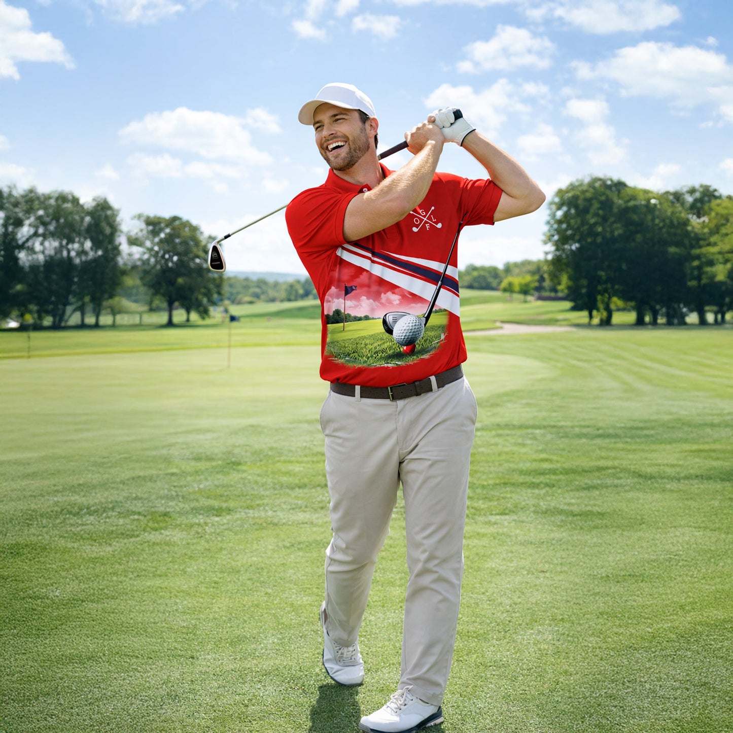 Custom Golf Polo Shirt Funny Golfer Design Your Hole Is My Goal Personalized Name Performance Polo Red GIA26032701_6.jpg