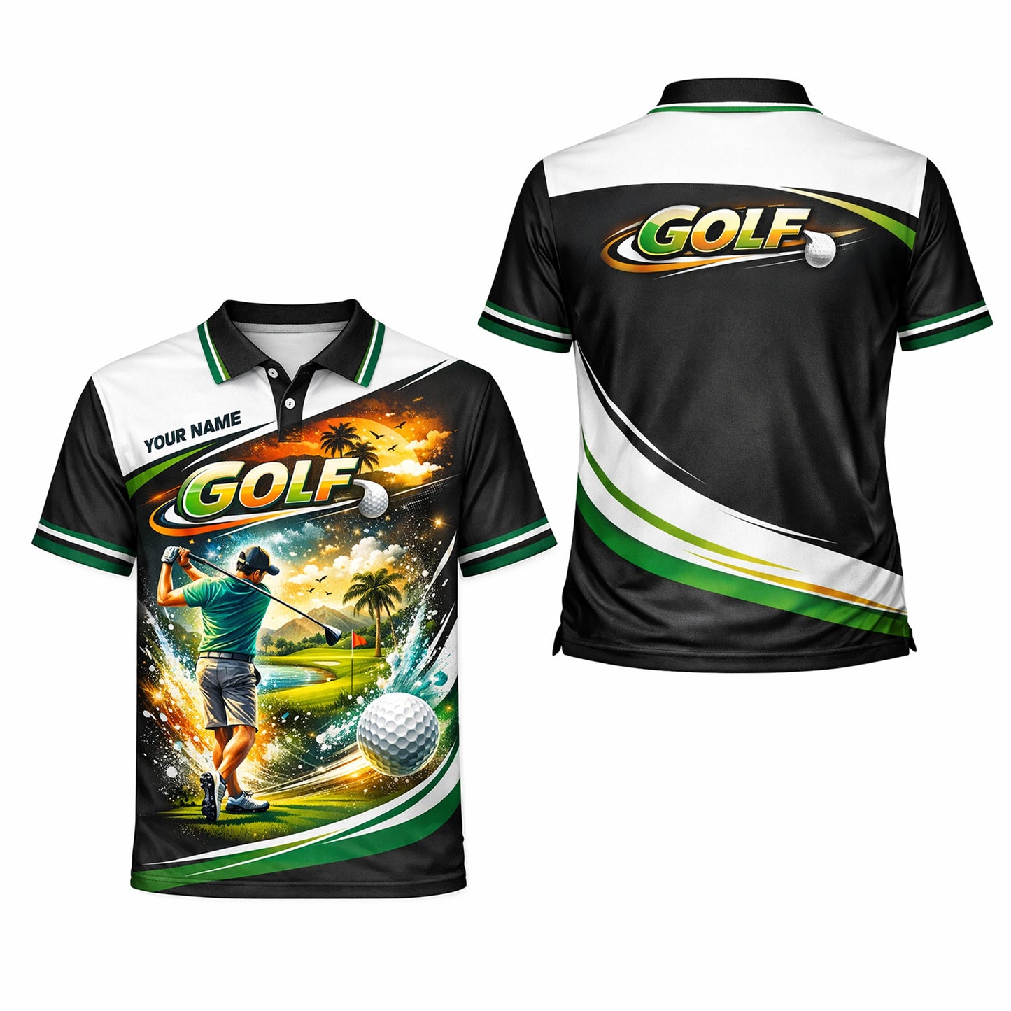 Custom Golf Polo Shirt Personalized Name Tropical Course Graphic All Over Print Performance Shirt GIA26032703_1.jpg