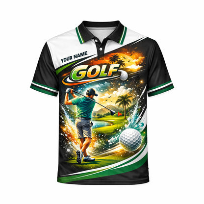 Custom Golf Polo Shirt Personalized Name Tropical Course Graphic All Over Print Performance Shirt GIA26032703_2.jpg