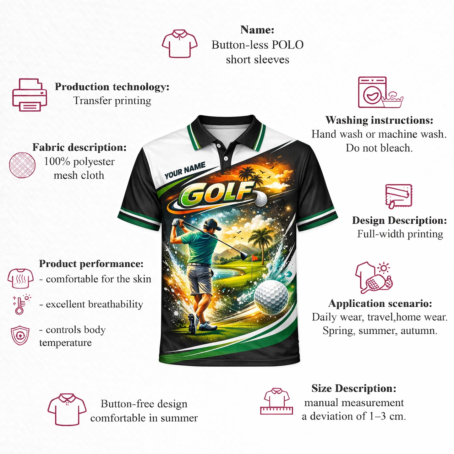 Custom Golf Polo Shirt Personalized Name Tropical Course Graphic All Over Print Performance Shirt GIA26032703_4.jpg