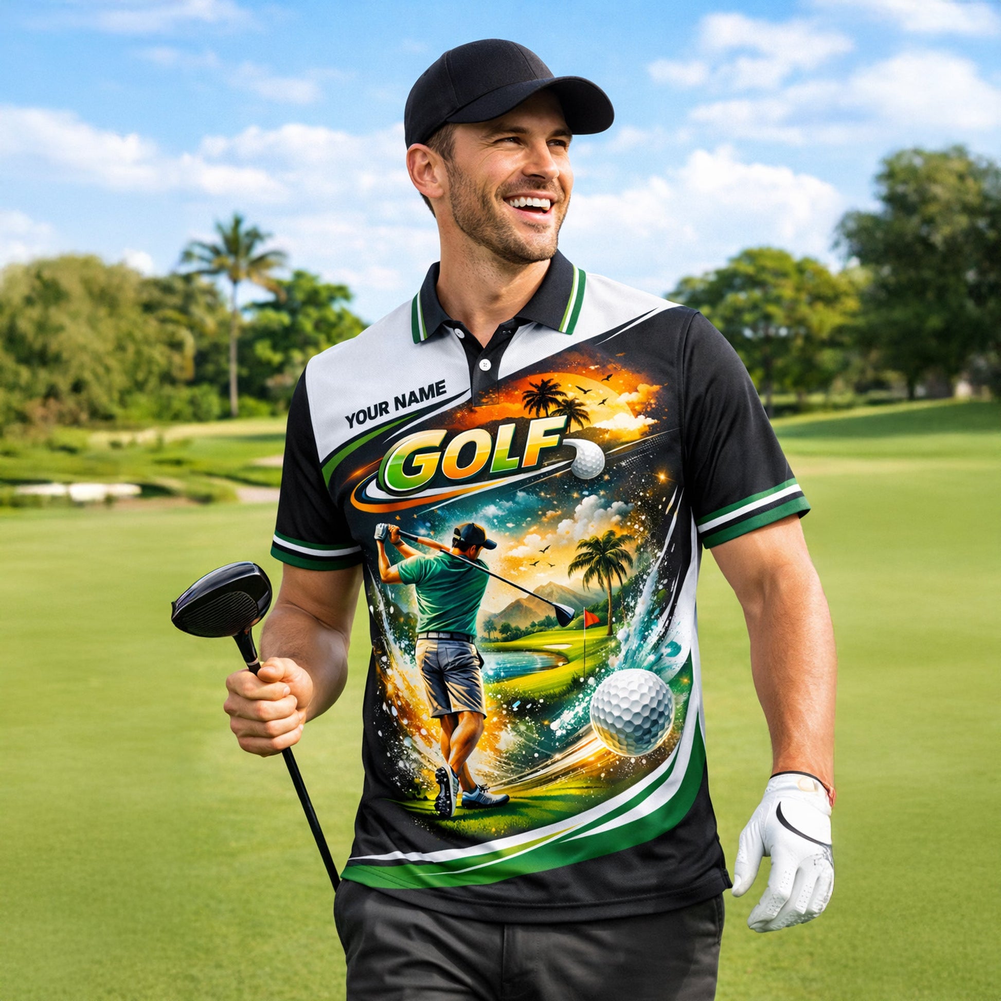 Custom Golf Polo Shirt Personalized Name Tropical Course Graphic All Over Print Performance Shirt GIA26032703_5.jpg