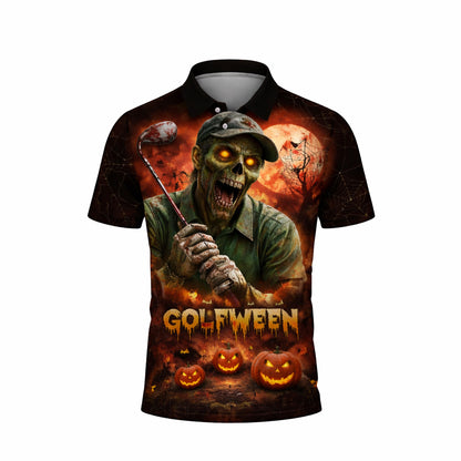 Golfween Halloween Golf Polo Shirt Custom Name Zombie Golfer Pumpkin Horror All Over Print GIA26032704_2.jpg