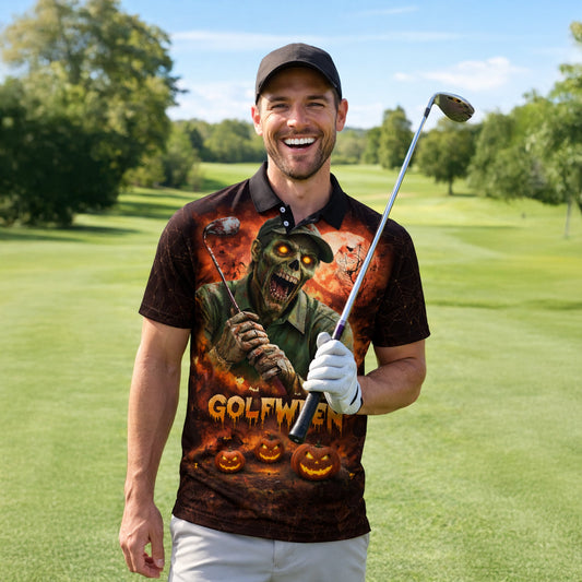 Golfween Halloween Golf Polo Shirt Custom Name Zombie Golfer Pumpkin Horror All Over Print GIA26032704_5.jpg