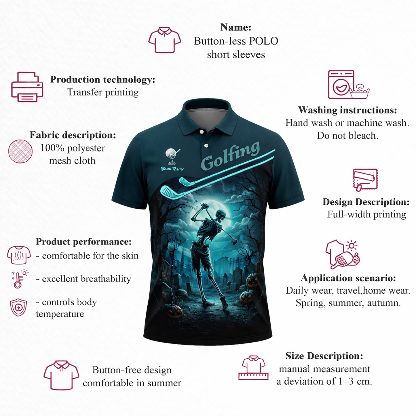 Halloween Skeleton Golf Polo Shirt Personalized Golfing Skull Moon Graphic Performance Polo GIA26032705_4.jpg