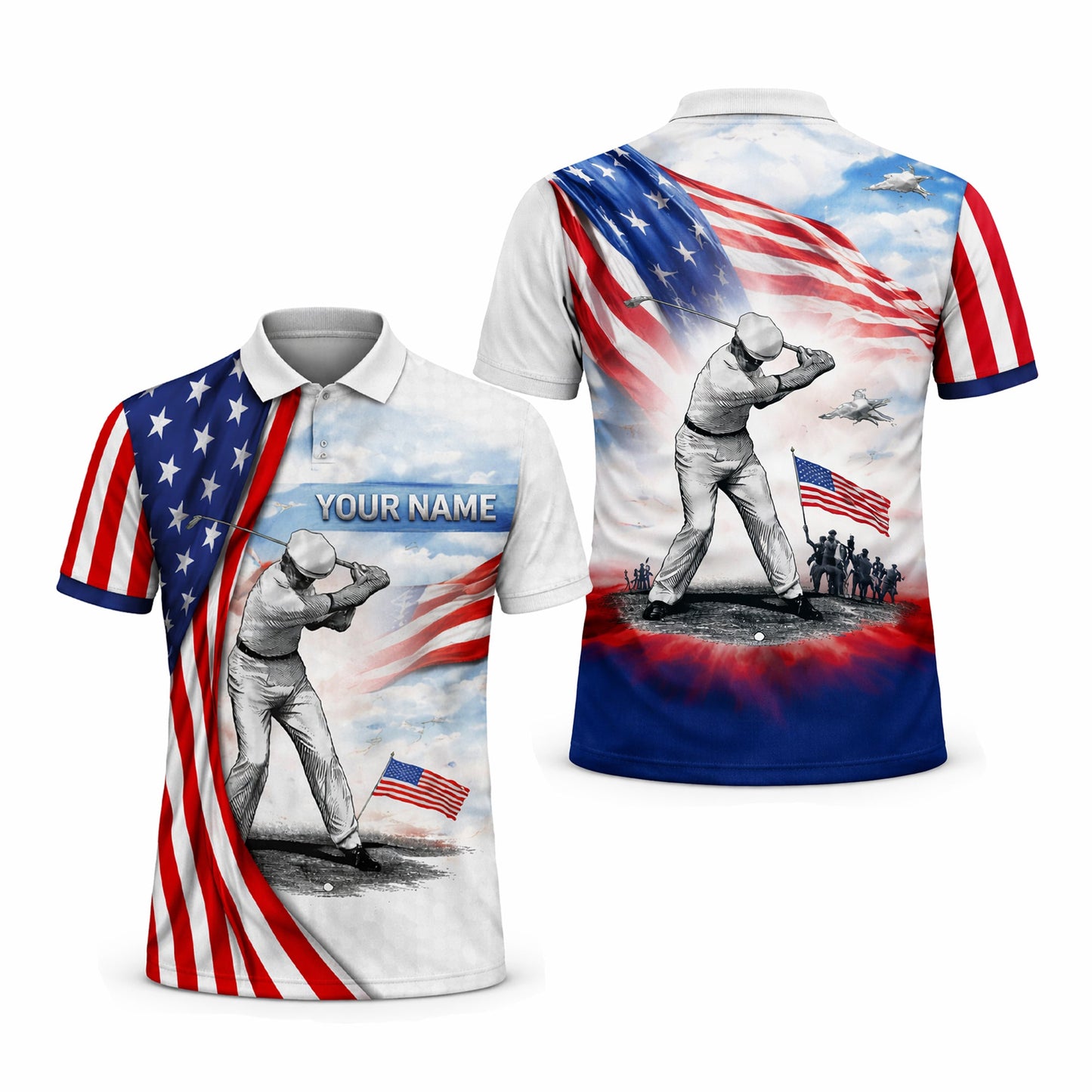 Patriotic Golf Polo Shirt Custom Name USA Flag Golfer Performance Polo Shirt Men GIA26032802_1.jpg