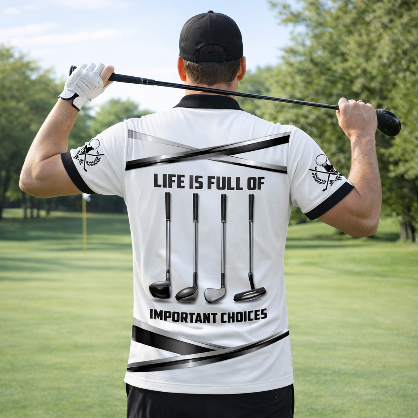 Golf Polo Shirt Custom Name Black White Classic Golf Player Performance Short Sleeve Unisex GIA26033002_7.jpg