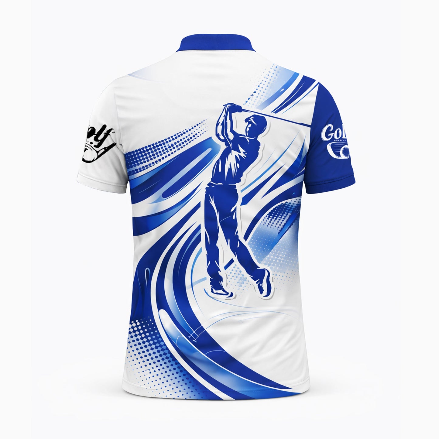 Custom Golf Polo Shirt Personalized Name Blue White Golfer Swing Performance Polo for Men GIA26033102_3.jpg