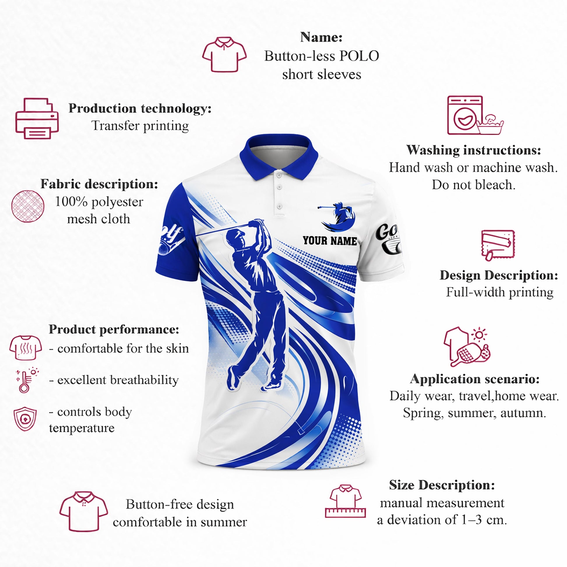 Custom Golf Polo Shirt Personalized Name Blue White Golfer Swing Performance Polo for Men GIA26033102_4.jpg