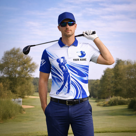 Custom Golf Polo Shirt Personalized Name Blue White Golfer Swing Performance Polo for Men GIA26033102_5.jpg