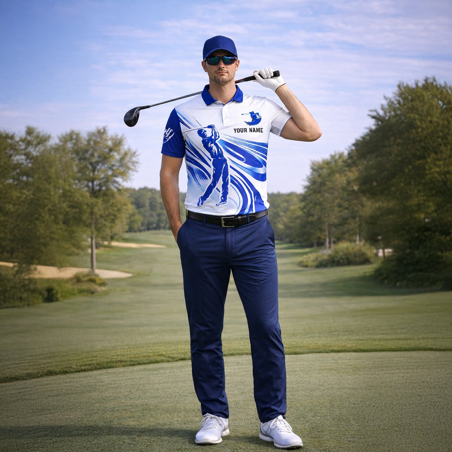 Custom Golf Polo Shirt Personalized Name Blue White Golfer Swing Performance Polo for Men GIA26033102_6.jpg