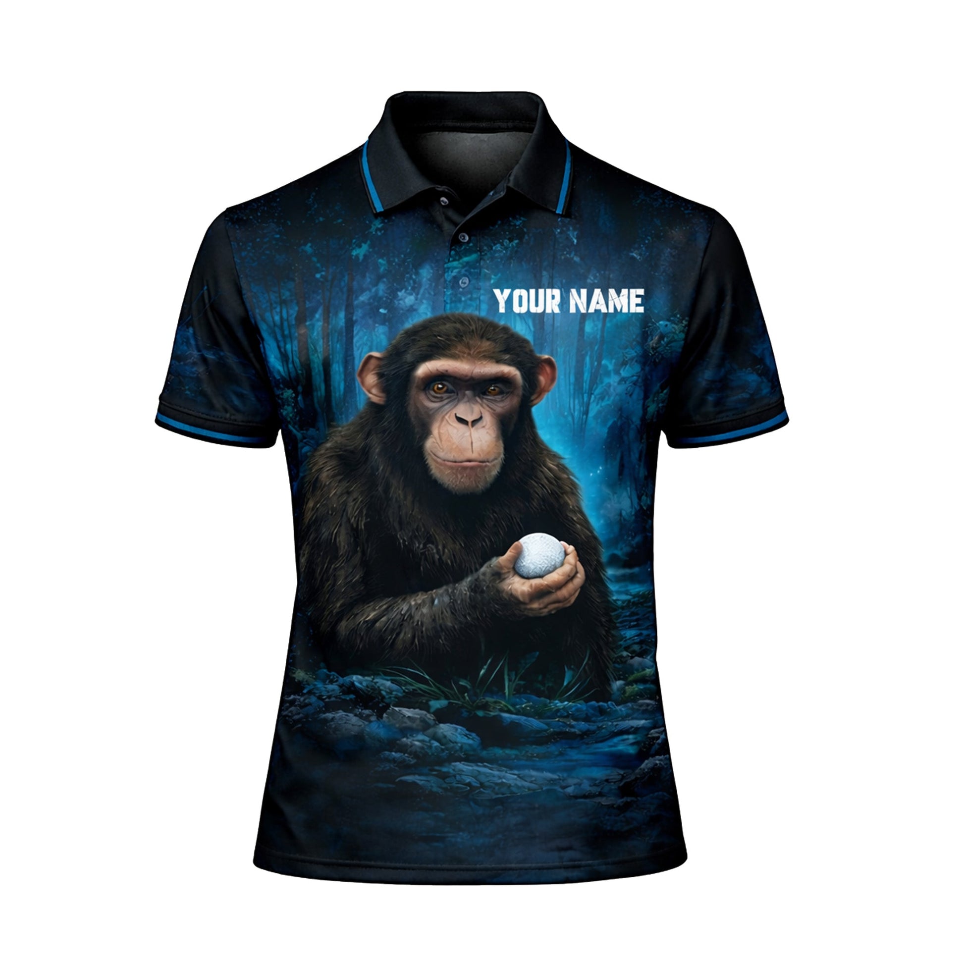 Funny Golf Polo Shirt Bigfoot Golfer Not All Who Wander Are Lost Custom Name Performance Polo GIA26033105_2.jpg