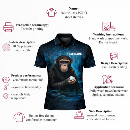 Funny Golf Polo Shirt Bigfoot Golfer Not All Who Wander Are Lost Custom Name Performance Polo GIA26033105_4.jpg