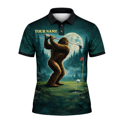 Bigfoot Golf Polo Shirt Custom Name Funny Golfer Sasquatch Moon Night Golf Shirt Gift GIA26040102_2.jpg